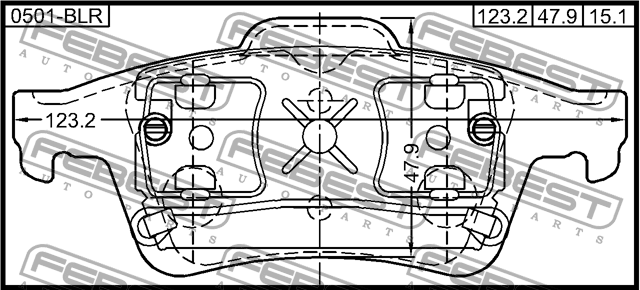 Колодки тормозные дисковые 0501-BLR 0501-BLR FEBEST