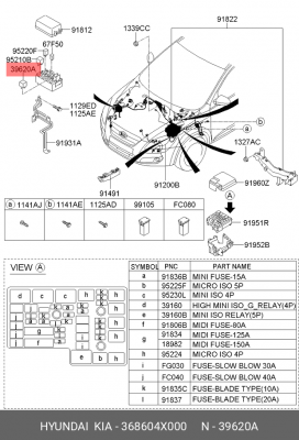 Реле HYUNDAI Porter KIA Bongo 3 (06-) свечей накала OE 36860-4X000 HYUNDAI KIA