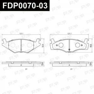 Тормозные колодки дисковые смесь CERAMIC FDP0070-03 FDP0070-03 FAP