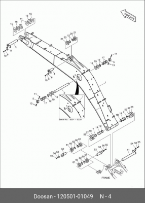 120501-01049 Палец 2123-2441, K1039411 120501-01049 DOOSAN