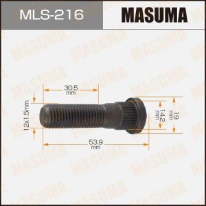 Шпилька колеса TOYOTA Land Cruiser LEXUS GS переднего/заднего (упаковка 20шт,цен MLS-216 MASUMA