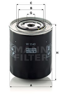 Фильтр масляный W1140 W 1140 MANN FILTER