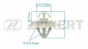 Клипса крепёжная Renault мин. кол. заказа 10шт BE-2134 ZEKKERT
