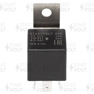 Реле автомобильное 5 конт. 24V 10,20A (с кронштейном) (SCR 0702) SCR 0702 START VOLT