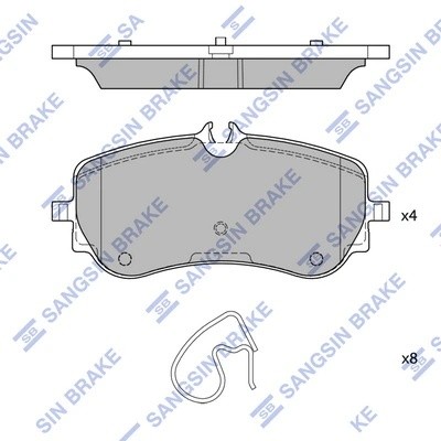 Колодки задние VW CRAFTER 16- SP4402 SP4402 SANGSIN