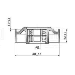 Ролик привод. ремня Infiniti FX (02-) 3.5i/4.5i (натяж.) генератора (CM 1413) CM 1413 TRIALLI