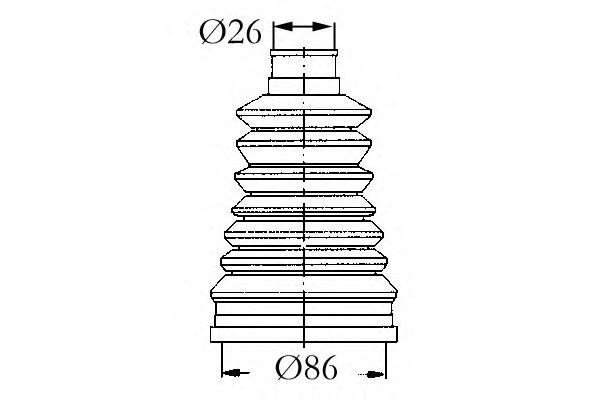 Пыльник ШРУСа внешний RENAULT CLIO II, KANGOO, LAGUNA 4003440 4003440 SASIC