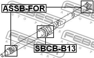 Подшипник опоры карданного вала SBCB-B13 SBCB-B13 FEBEST