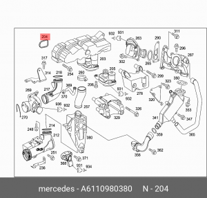 ПРОКЛАДКА A6110980380 MERCEDES BENZ