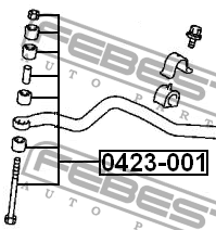 Тяга стабилизатора передняя CHERY FORA 06-11, MITSUBISHI LANCER 95-07 0423-001 0423-001 FEBEST