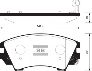 Колодки тормозные OPEL Astra J GTC,Insignia,Zafira C передние (R17) (4шт.) SANGS SP2175 SANGSIN