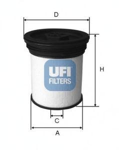 Фильтр топливный дизельный JEEP GRAND CHEROKEE 3.0CRD 11- 26.019.01 26.019.01 UFI