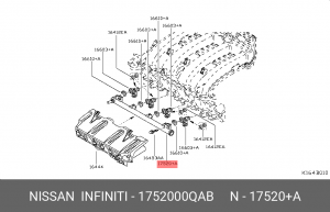рампа топливная!\ Nissan 17520-00QAB NISSAN