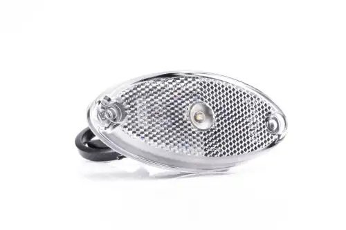 фонарь габаритный! белый LED 12-36V овальный 102.4x45.2 с кабелем 0.5м\ FT061BLED FRISTOM