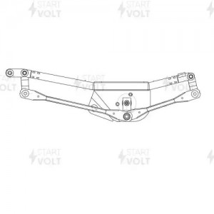 Трапеция стеклооч. для а/м Лада 1117-1119 Калина (D=10мм, тип КЗАЭ) (VWA 1118) VWA1118 START VOLT