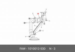 Прокладка маслоприёмника J6 3310 4250 101001253D FAW