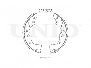 Колодки тормозные бараб. задние BRP-10107 UNIO