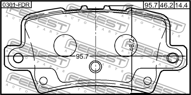 Колодки задние HONDA CIVIC (FK/FN) 06- 0301-FDR 0301-FDR FEBEST