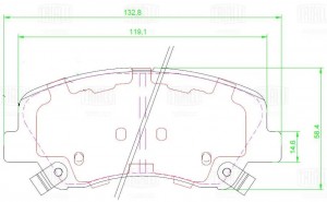 Колодки торм. Changan Eado Plus (20-) диск. перед. (PF 2216) PF 2216 TRIALLI