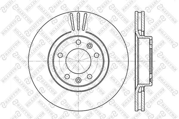 диск тормозной передний!\ Peugeot 605, Citroen XM 2.0/3.0/2.1D 91> 6020-9920V-SX STELLOX