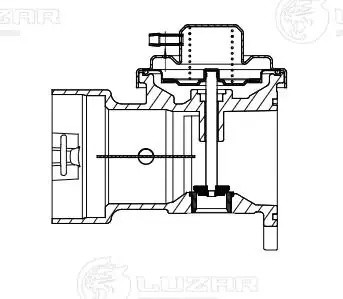 Клапан EGR (рециркуляции выхл. газов) для ам VW Transporter (03-) 1.9D (LVEG 185 LVEG 1851 LUZAR