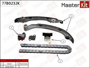 Комплект цепи ГРМ TOYOTA LAND CRUISER 120/4RUNNER 2.7L 2TR-FE 02- (без звездочек 77B0232K MASTER KIT
