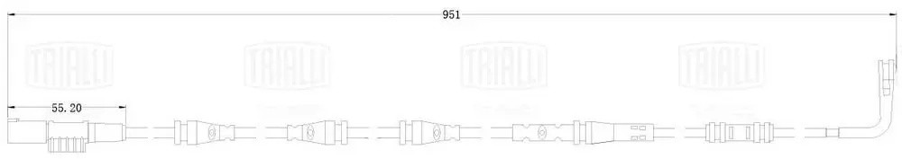 Датчик износа колодок Land Rover Range Rover IV (12-) зад. L=951 (PFS 0117) PFS 0117 TRIALLI