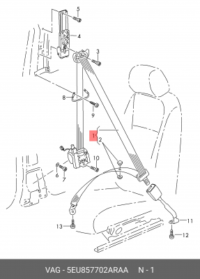 SKODA OCTAVIA (A7) (2013>) 5EU 857 702 A RAA VAG