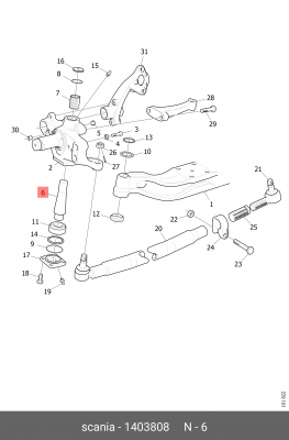шкворень 1403808 SCANIA