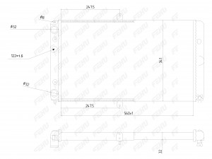 Радиатор охлаждения (сборный) для VAZ 2110-12 FRC1504m FRC1504M FEHU