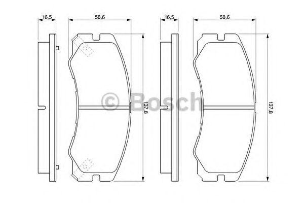 Колодки тормозные дисковые перед 0 986 424 366 BOSCH