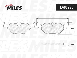 Колодки тормозные задние (без датчика) (Смесь Low-Metallic) (BMW E36/E46/Z4 E85/ E410296 MILES