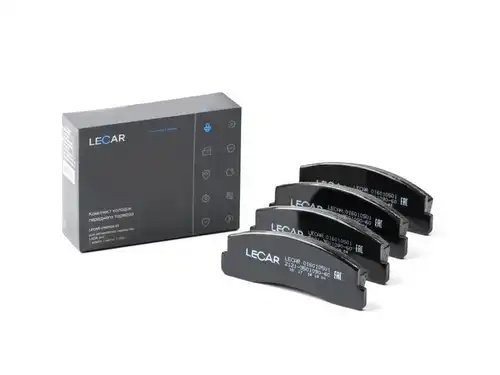 Колодка тормозная передняя ВАЗ 2121, 21214, 2123 (к-т 4 шт) LECAR016010501 LECAR