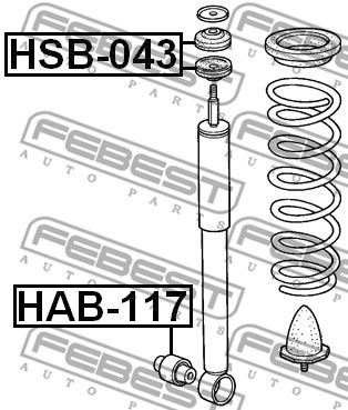 сайлентблок зад. рычага!\ Honda Civic all 87-91/1.4-1.6 95-01 HAB-117 FEBEST