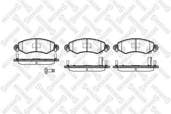 702 12=223623 !колодки дисковые п.\ Suzuki Wagon R+ 1.3i 00>, Opel Agila 1.0i-1. 713-012-SX STELLOX