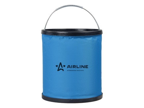 Ведро автомобильное складное (11 л) "AIRLINE" (синее) AB-O-01 AIRLINE