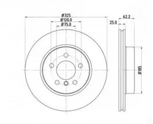 диск тормозной передний BMW X3 2.5-3.0D 04> Z06185 ZENTPARTS
