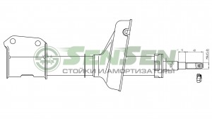Амортизатор RENAULT CLIO II перед. лев./прав. газ. SENSEN 41130117 SENSEN