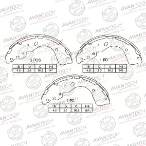 Колодки тормозные барабанные AVANTECH AVS0209 AVANTECH