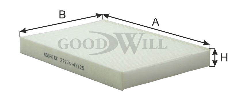 Фильтр салона AG591CF AG 591 CF GOODWILL
