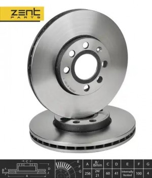 диск тормозной передний! Opel Astra 1.4-1.7TD 98> Z05980 ZENTPARTS