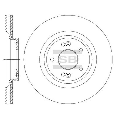 Диск тормозной KIA Sorento (15-) передний (1шт.) SANGSIN SD1091 SANGSIN