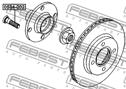Шпилька колесная 0584-002 0584-002 FEBEST