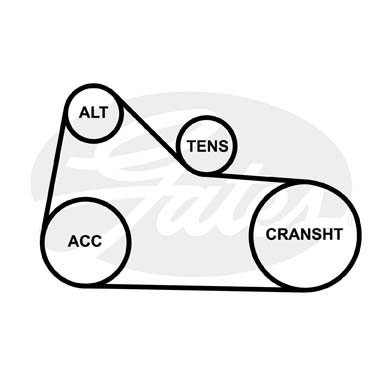 Поликлиновой ремень 6PK1245 (8653-10653) 6-PK-1245 GATES