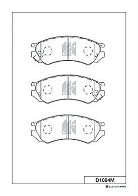 Колодки тормозные дисковые пер. NISSAN PRIMERA (P10) 1.6,2.0 90- D1084M D1084M MK KASHIYAMA