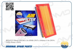 Фильтр воздушный RENAULT Duster HSA/M, 1,6, H4M, 2015-, Arkana, 1,6, 2019-, Kapt AMD.FA394 AMD