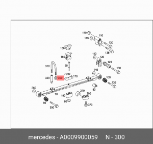 Гайка MERCEDES Sprinter крепления стремянки рессоры OE A 000 990 00 59 MERCEDES BENZ