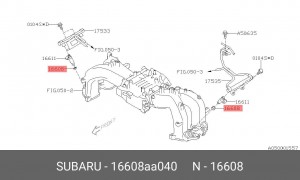 АВТОЗАПЧАСТЬ/SEAL RING, INJECTOR NOZZLE RUBBER (10702070/210919/0194059, ЯПОНИЯ) 16608AA040 SUBARU