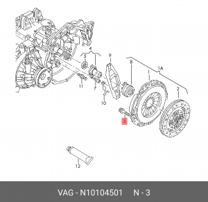 болт крепежный! М7х18\ VW N 101 045 01 VAG