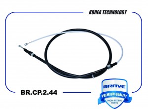 Трос ручного тормоза 1721mm BR.CP.2.44 6RU609721G VW Polo 15-, Skoda Rapid 13-21 BRCP244 BRAVE